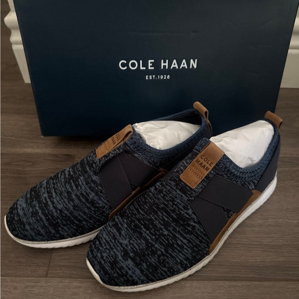 Cole Haan Men's Navy and Brown Sneakers